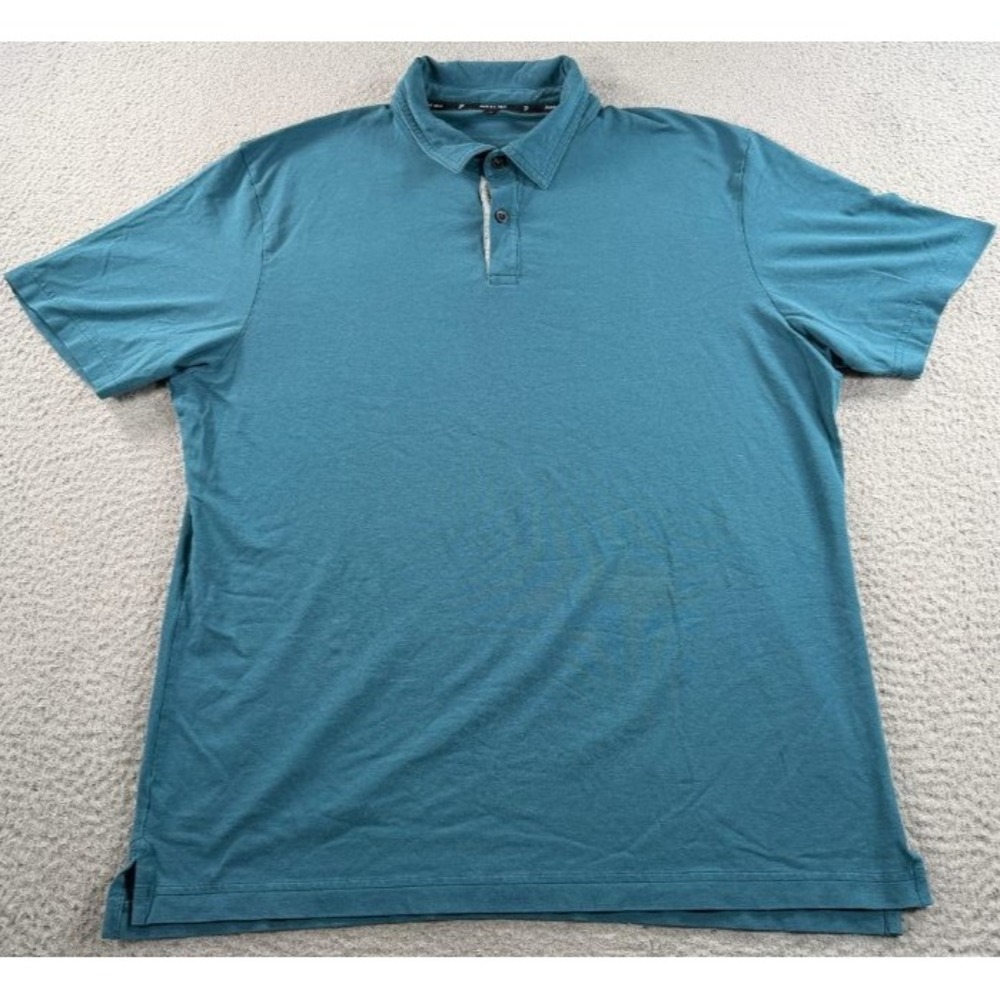 Public Rec Go To Polo Shirt Mens XL Blue Tencel Short‎ Sleeve Golf Performance